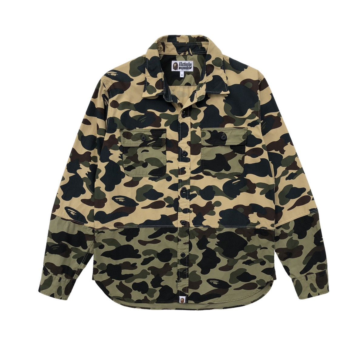 Bape 1st Camo Two Tone Button Up Shirt Size US M / EU 48-50 / 2 - 1 Thumbnail