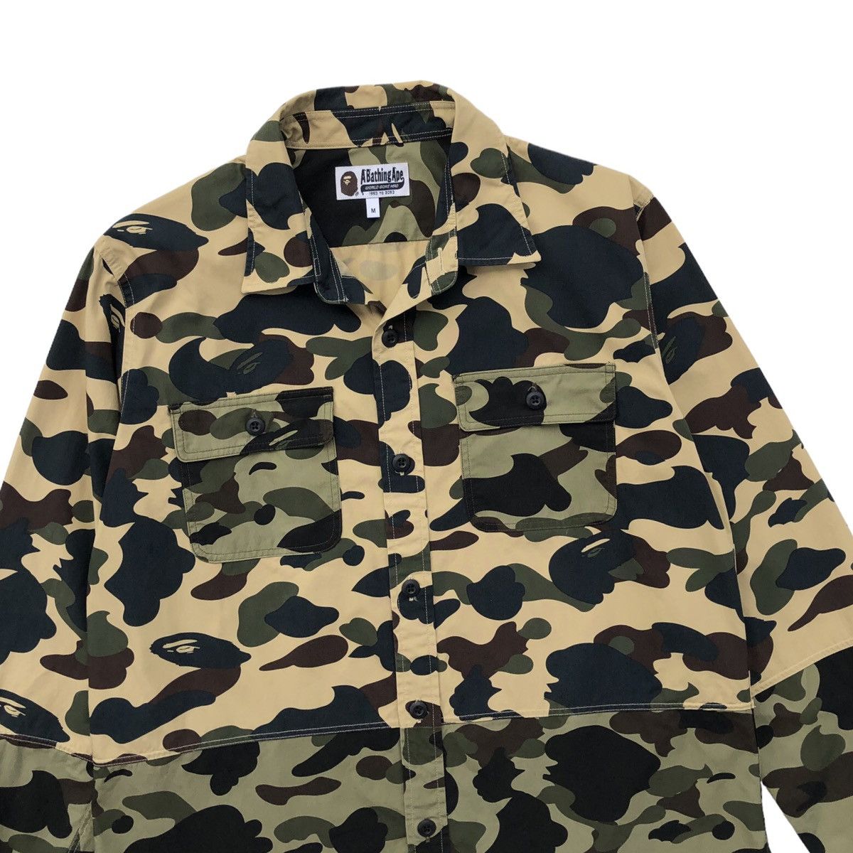 Bape 1st Camo Two Tone Button Up Shirt Size US M / EU 48-50 / 2 - 3 Thumbnail