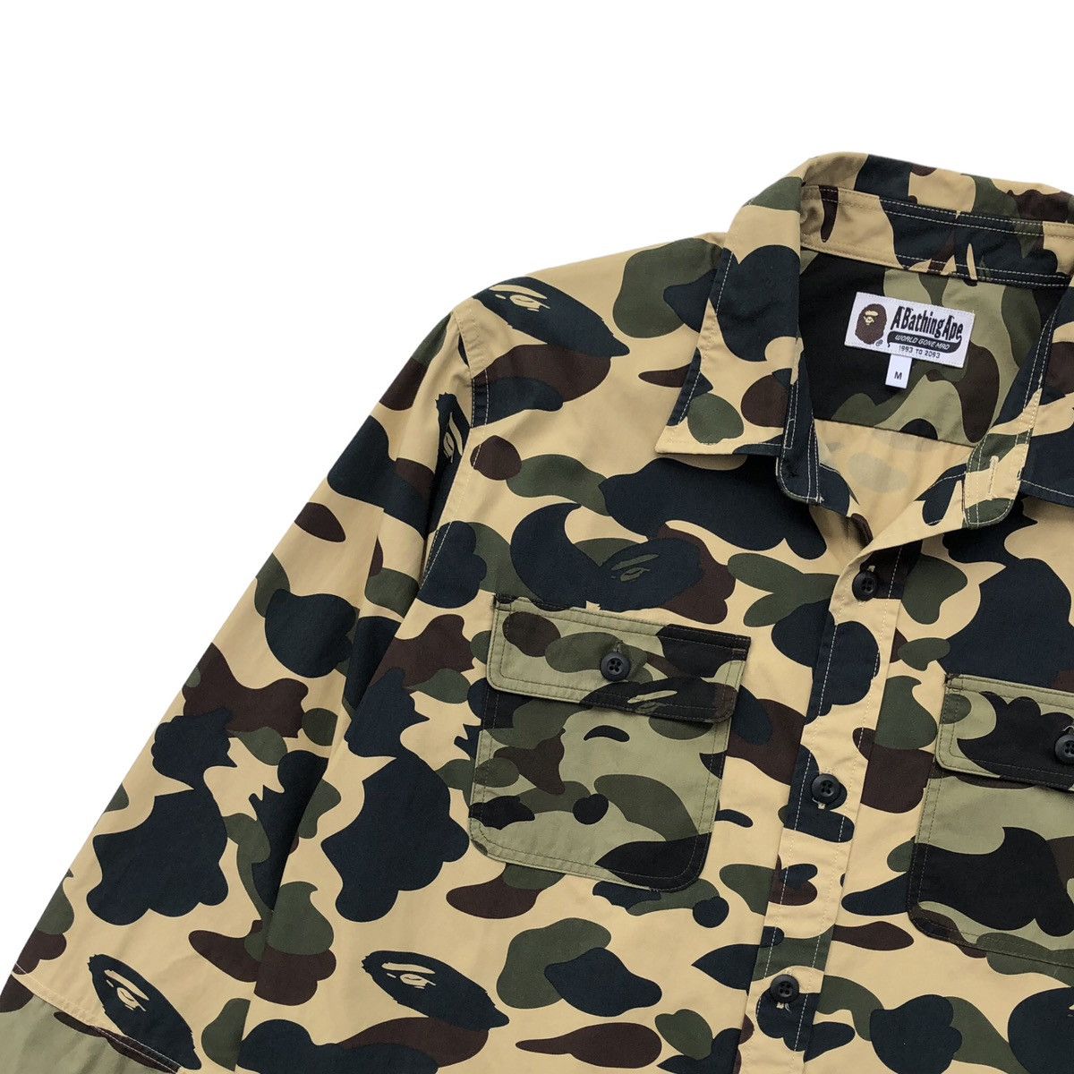 Bape 1st Camo Two Tone Button Up Shirt Size US M / EU 48-50 / 2 - 4 Thumbnail
