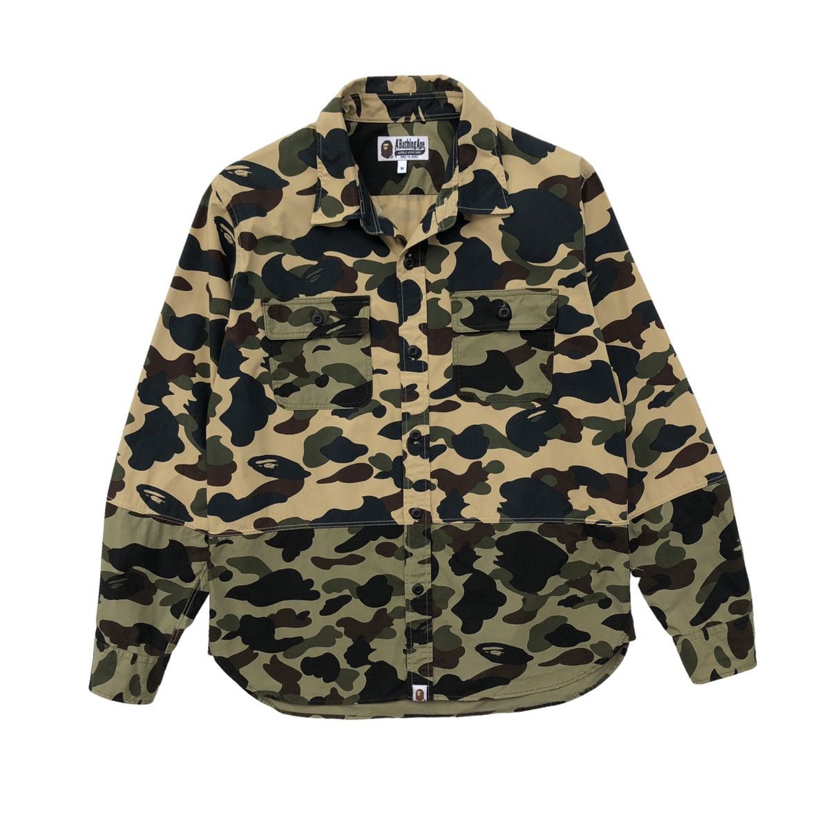 Bape 1st Camo Two Tone Button Up Shirt Size US M / EU 48-50 / 2 - 2 Thumbnail