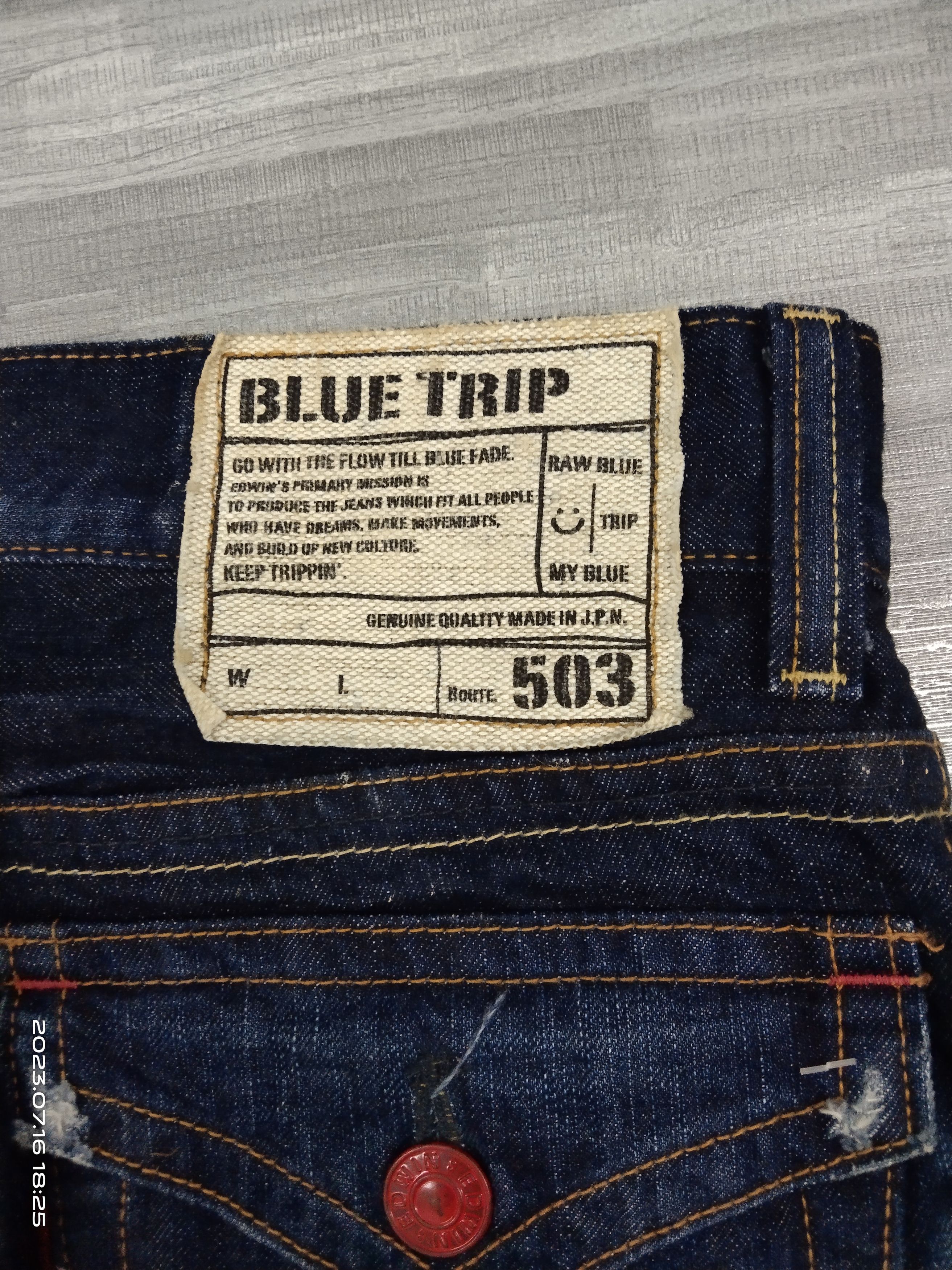 Edwin FLARE WASHED BLUE 503 DENIM PANTS Size US 30 / EU 46 - 8 Thumbnail