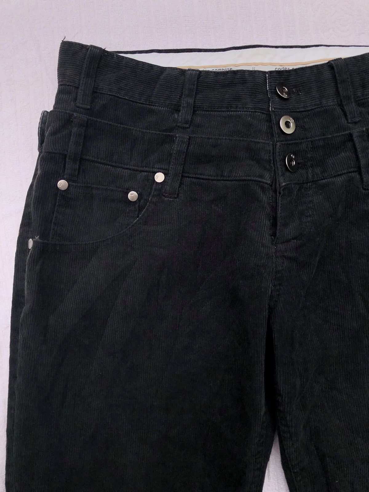 Hysteric Glamour × Japanese Brand × PPFM PPFM Double Waist Codes Combine Corduroy Pants Size US 30 / EU 46 - 4 Thumbnail