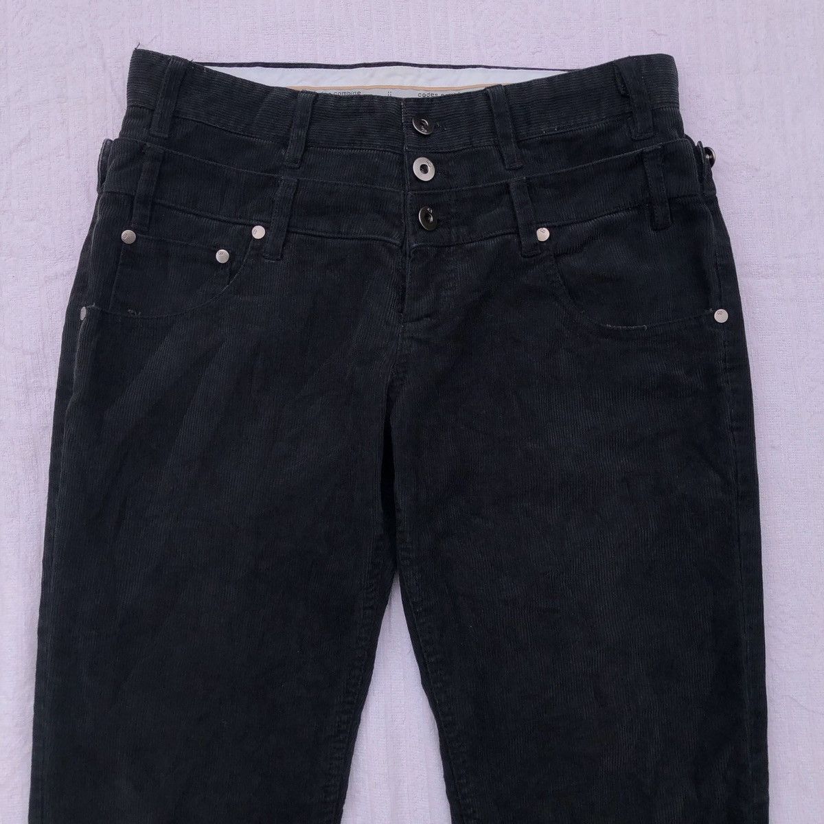 Hysteric Glamour × Japanese Brand × PPFM PPFM Double Waist Codes Combine Corduroy Pants Size US 30 / EU 46 - 3 Thumbnail