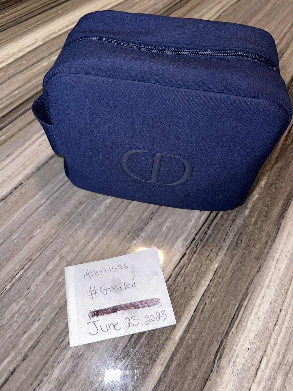 image of Dior Toiletry Bag in Blue, Men's