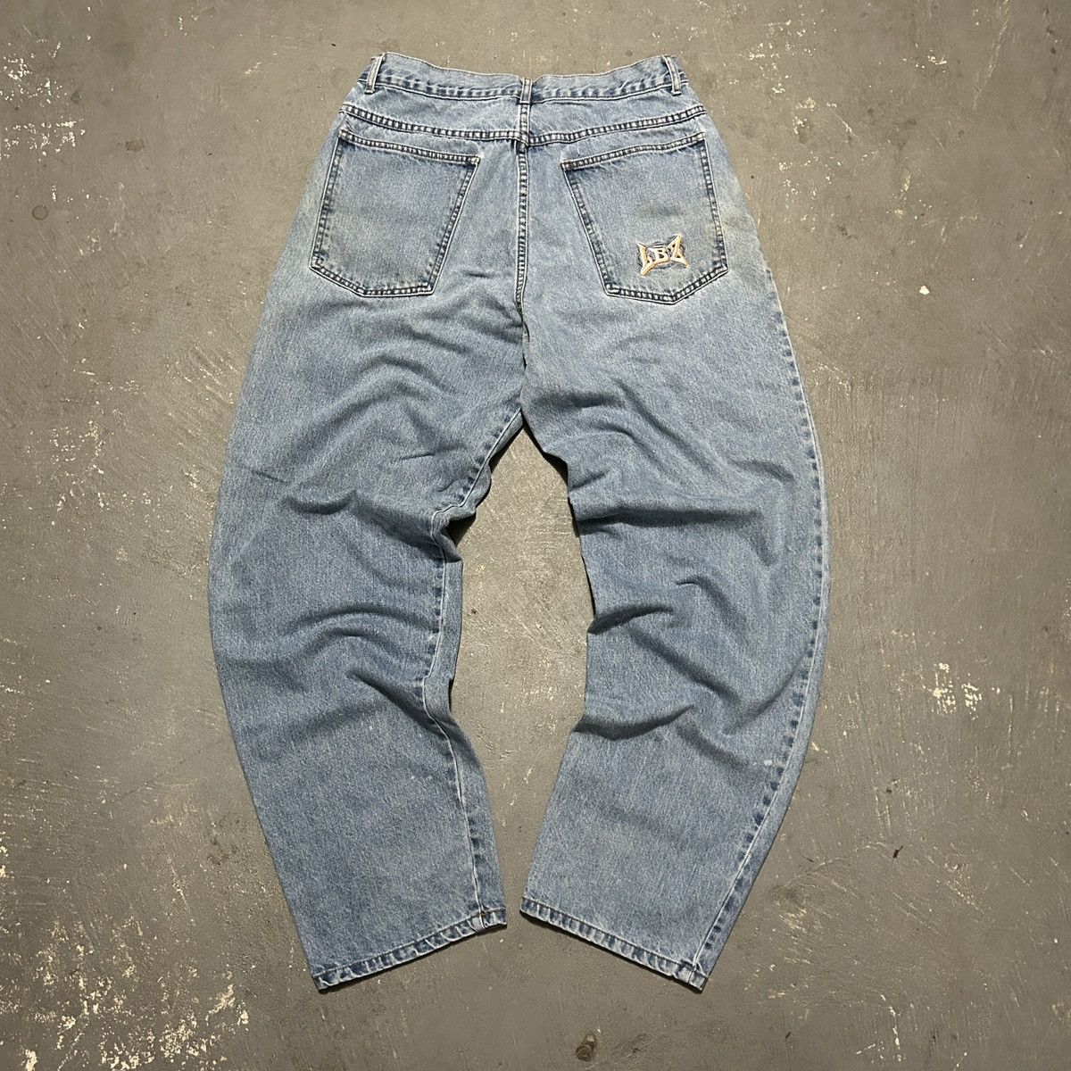Crazy vintage 90’s baggy embroidered jnco style jeans denim