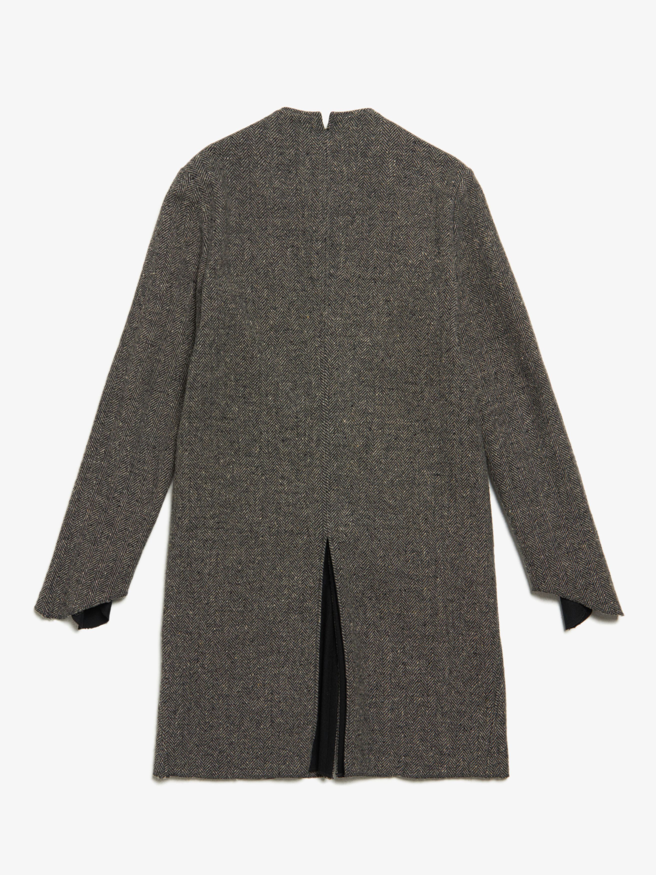Carpe Diem Gray Double Layered Herringbone Tweed Suit Coat Size US L / EU 52-54 / 3 - 2 Thumbnail