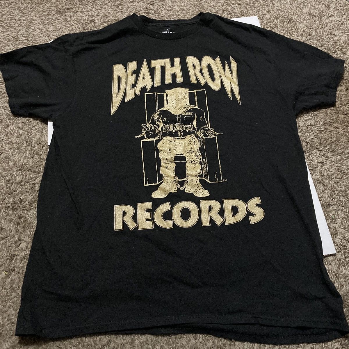 Vintage Death Row Records LA 1991 Retro Graphics Black T-Shirt | Grailed