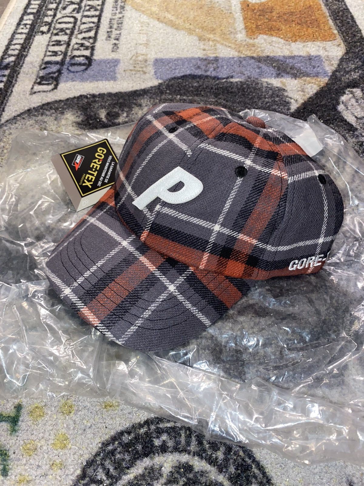 Palace Palace Gore-Tex Plaid P 6-Panel Grey Check | Grailed