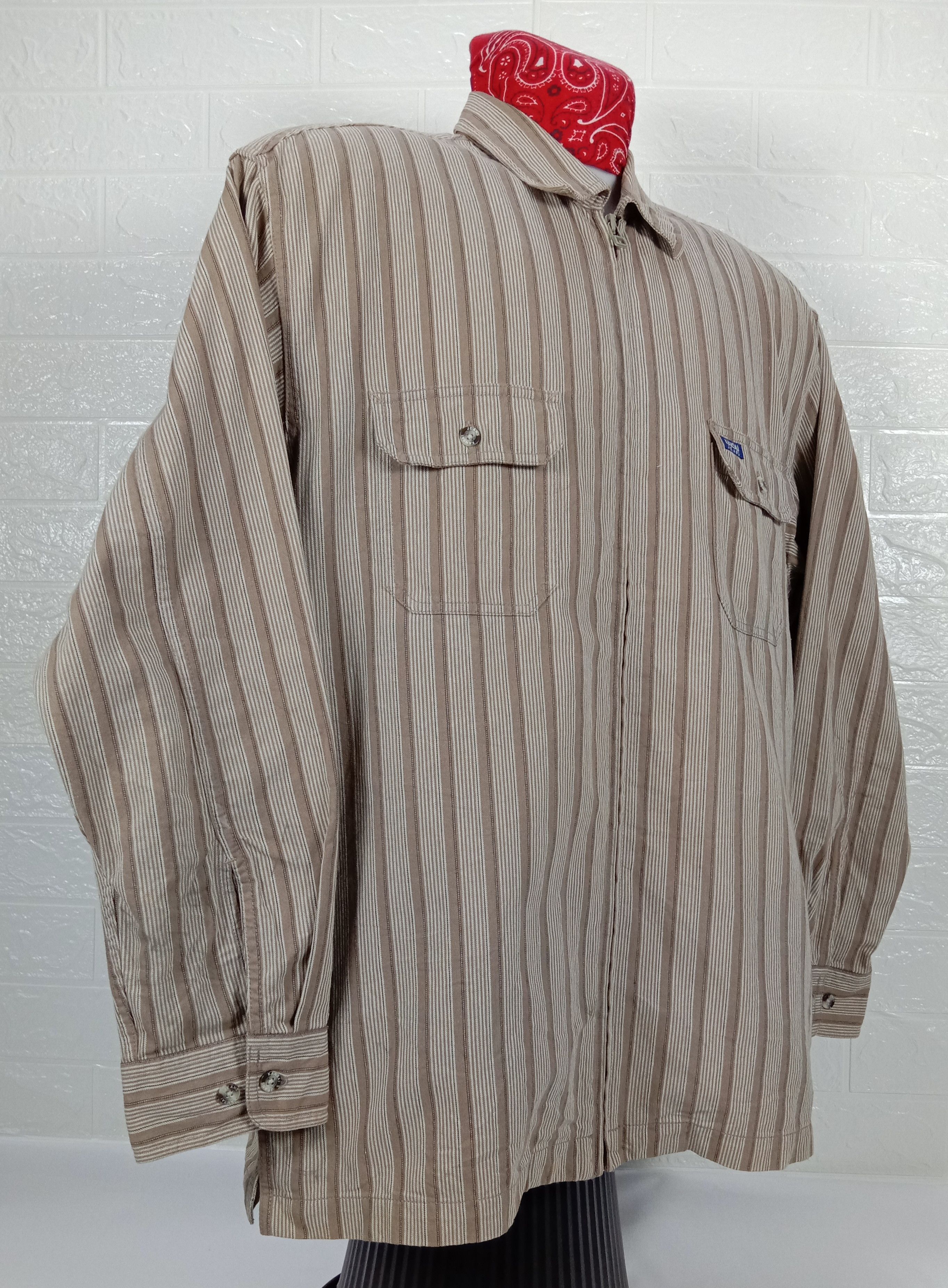 Kansai Yamamoto Kansai Yamamoto Flannel Zipper Long Sleeve Shirt Size US L / EU 52-54 / 3 - 3 Thumbnail