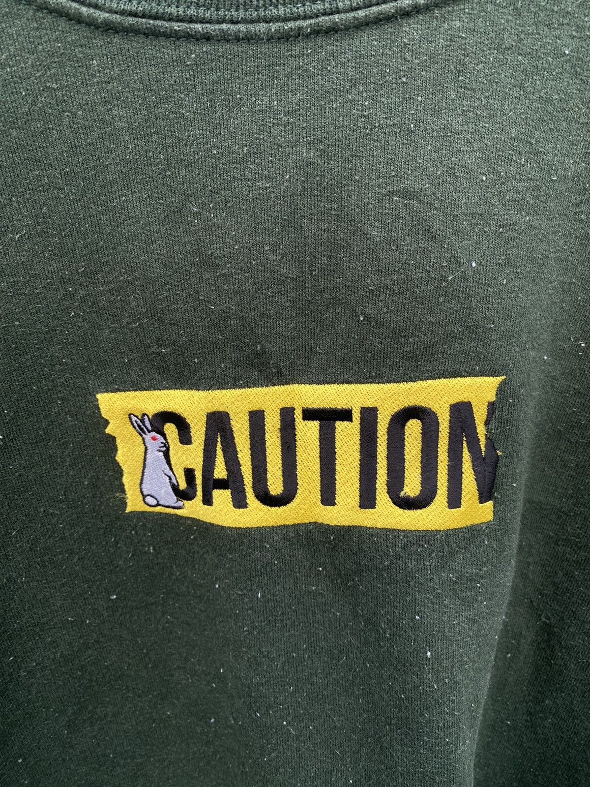 FR2 × Welcome Skateboards #FR2 Skate Rabbit Caution Woven Sweatshirt Size US XL / EU 56 / 4 - 6 Thumbnail