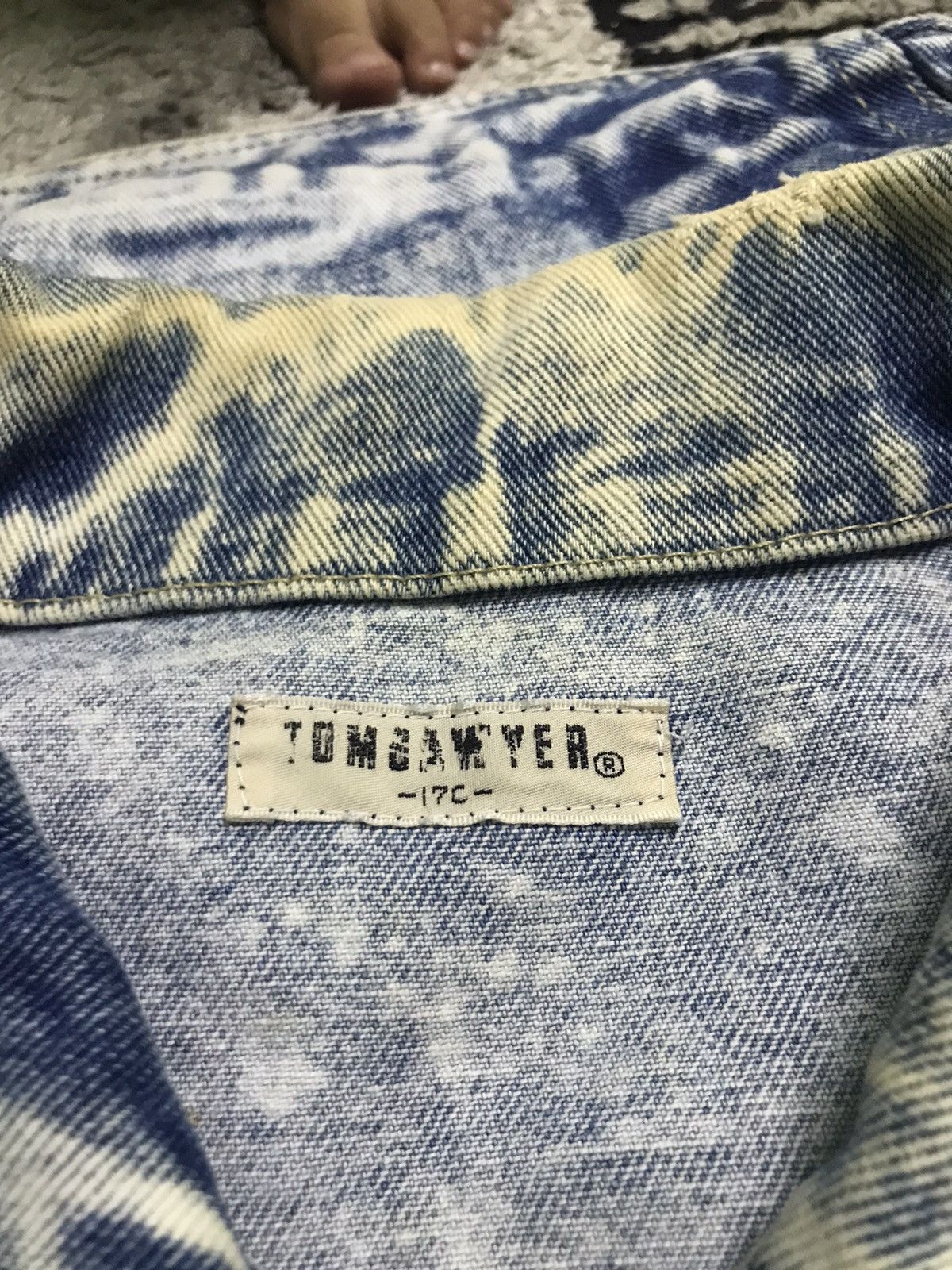 Vintage Vintage Acid wash trucker denim jacket Size US L / EU 52-54 / 3 - 4 Thumbnail