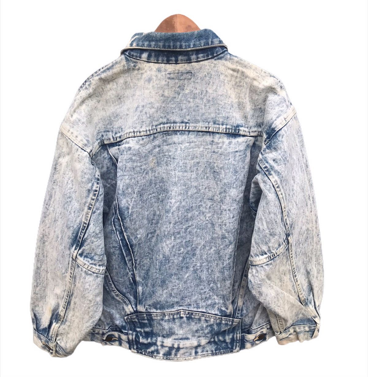 Vintage Vintage Acid wash trucker denim jacket Size US L / EU 52-54 / 3 - 3 Thumbnail