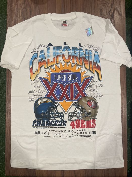 90s Super Bowl XXIX 49ers Chargers Football Sweatshirt Large - The