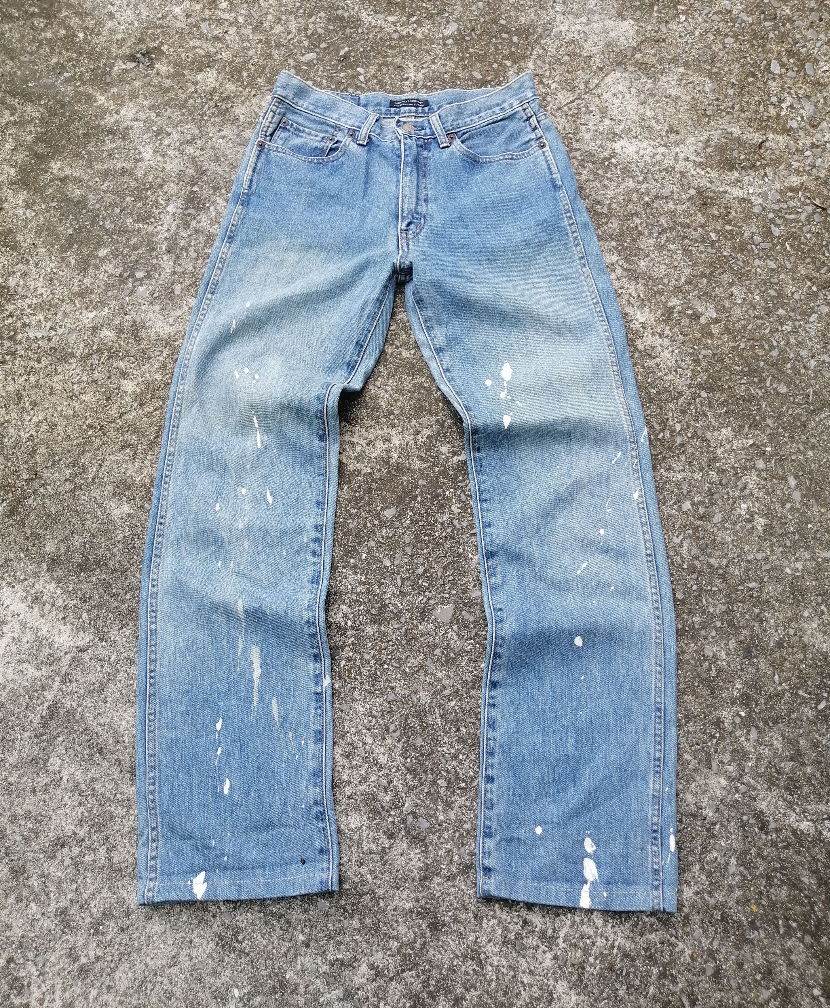 Japanese Brand Blue Way Made In Japan Paint Design Denim Jeans Size US 28 / EU 44 - 1 Thumbnail
