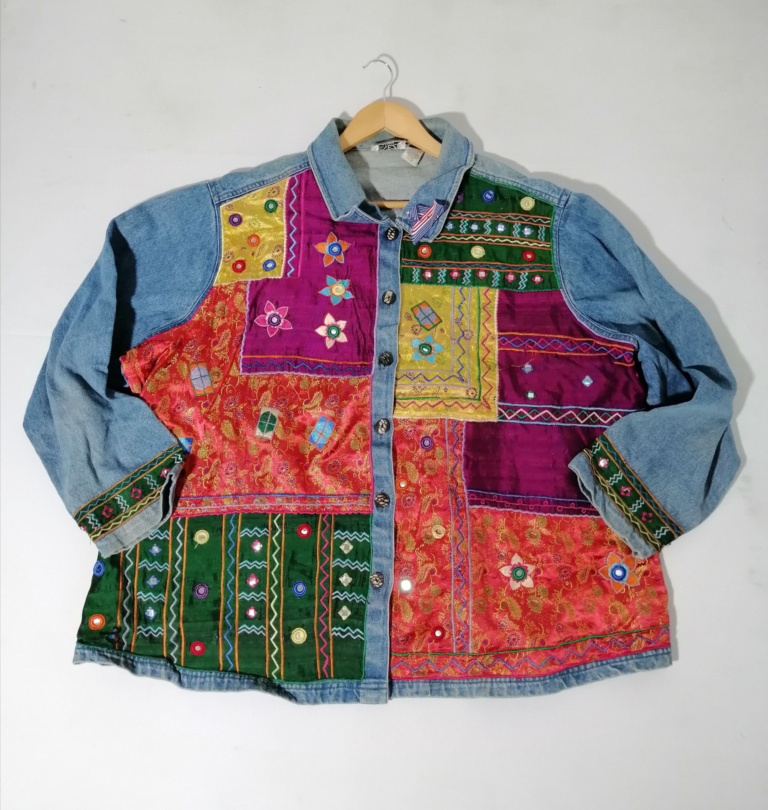 Designer Venezia Vitale Nice Design BIG SIZE Denim Jacket Size US XXL / EU 58 / 5 - 1 Thumbnail