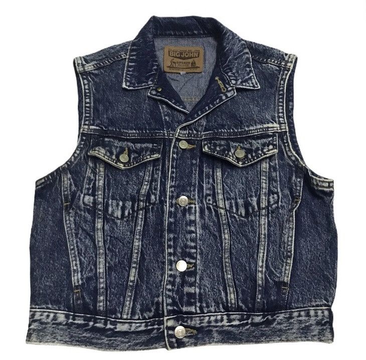 Vintage Vintage big john trucker denim jacket sleeveless Size US M / EU 48-50 / 2 - 1 Thumbnail