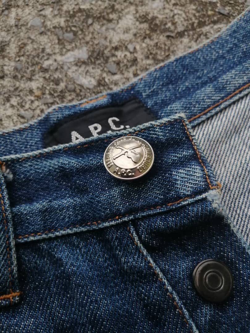 A.P.C. × Japanese Brand APC Made In Japan Selvedge Fly Button Denim Jeans Size US 26 / EU 42 - 3 Thumbnail