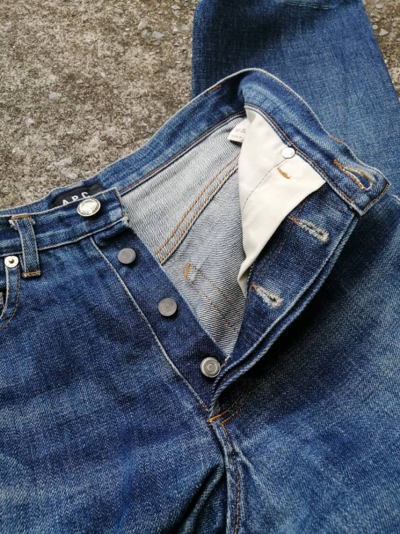 A.P.C. × Japanese Brand APC Made In Japan Selvedge Fly Button Denim Jeans Size US 26 / EU 42 - 4 Thumbnail