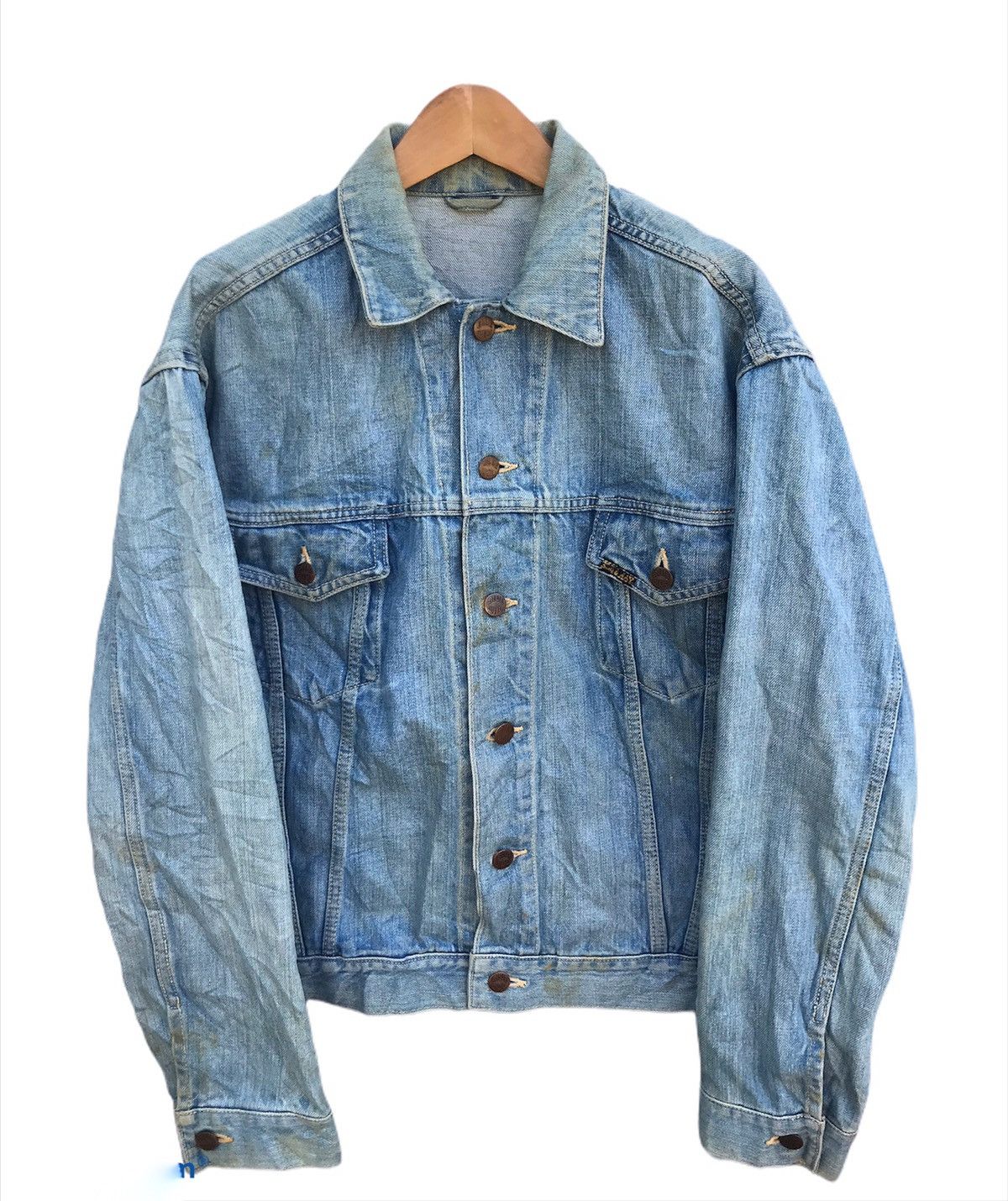 Vintage Vintage Blue way trucker denim jacket Size US M / EU 48-50 / 2 - 2 Thumbnail