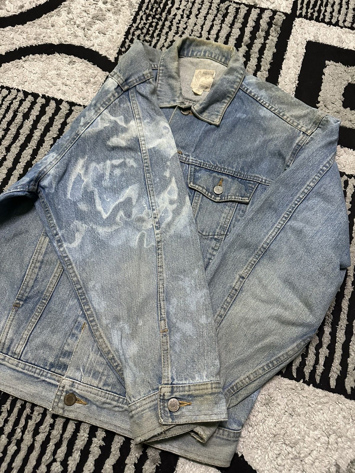 Vintage Vintage 80s Houston trucker denim jacket Size US L / EU 52-54 / 3 - 4 Thumbnail