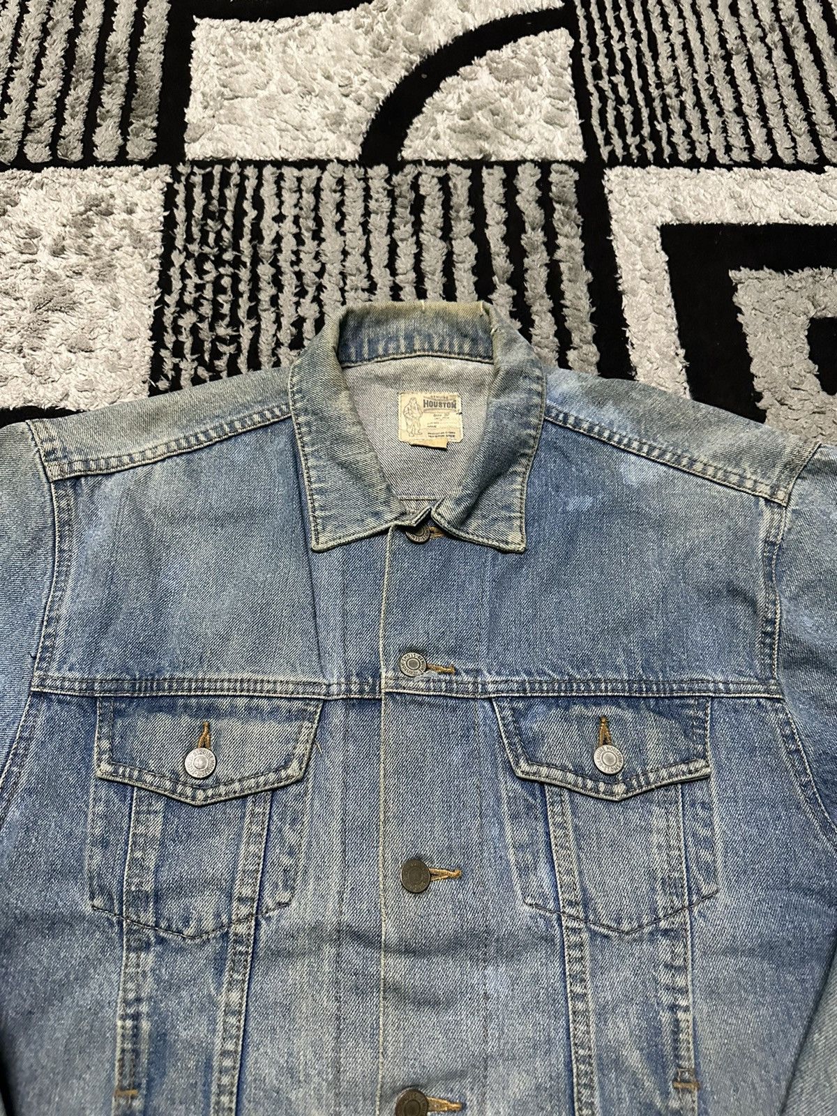 Vintage Vintage 80s Houston trucker denim jacket Size US L / EU 52-54 / 3 - 2 Thumbnail