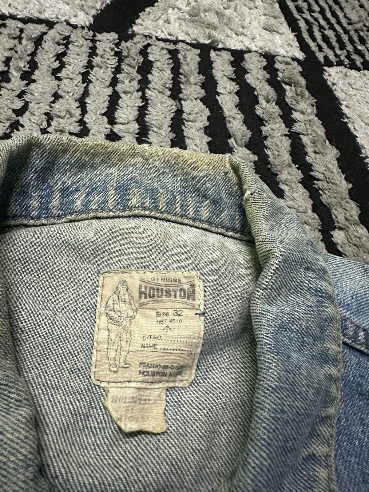 Vintage Vintage 80s Houston trucker denim jacket Size US L / EU 52-54 / 3 - 3 Thumbnail