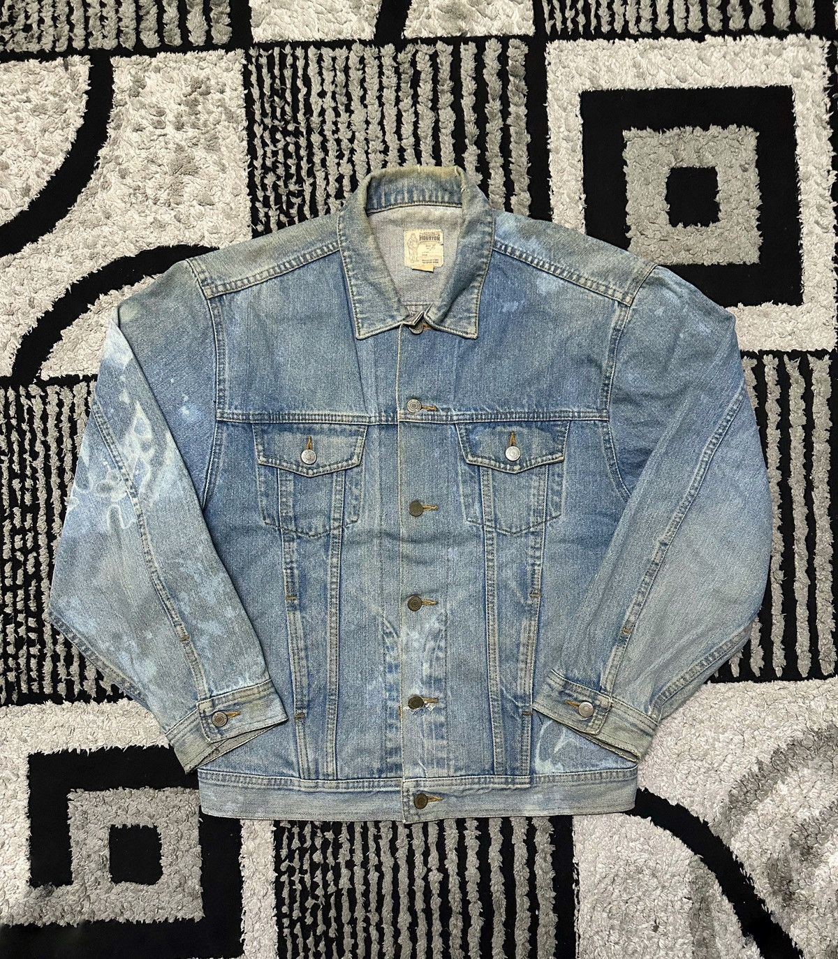 Vintage Vintage 80s Houston trucker denim jacket Size US L / EU 52-54 / 3 - 1 Thumbnail