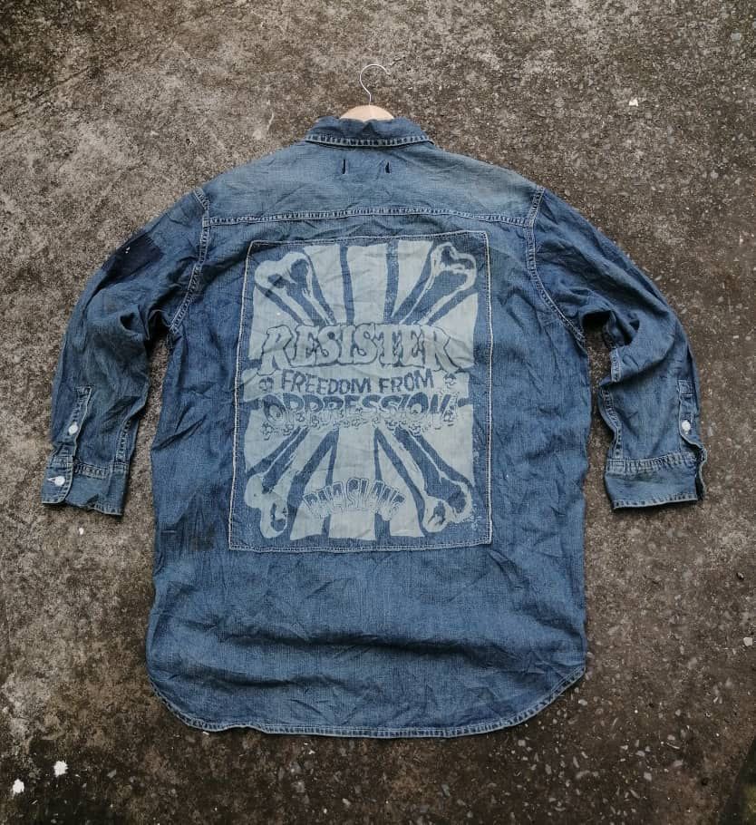 Designer × Japanese Brand RNA Skulls Design Denim Jacket Size US XL / EU 56 / 4 - 2 Thumbnail