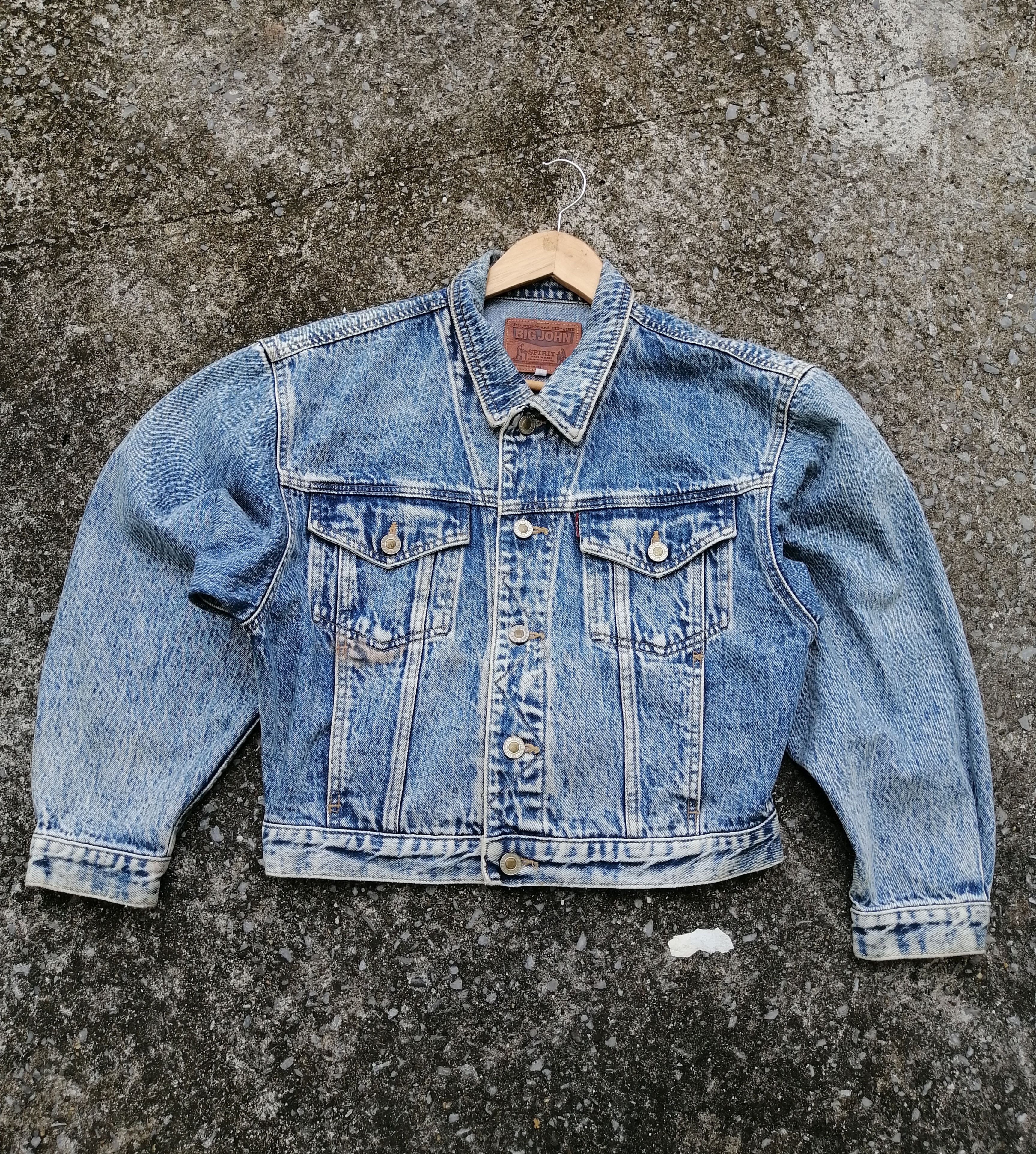 Big John × Vintage Vintage Scoville Big John Acid Wash Crop Denim Jacket Size US M / EU 48-50 / 2 - 2 Thumbnail