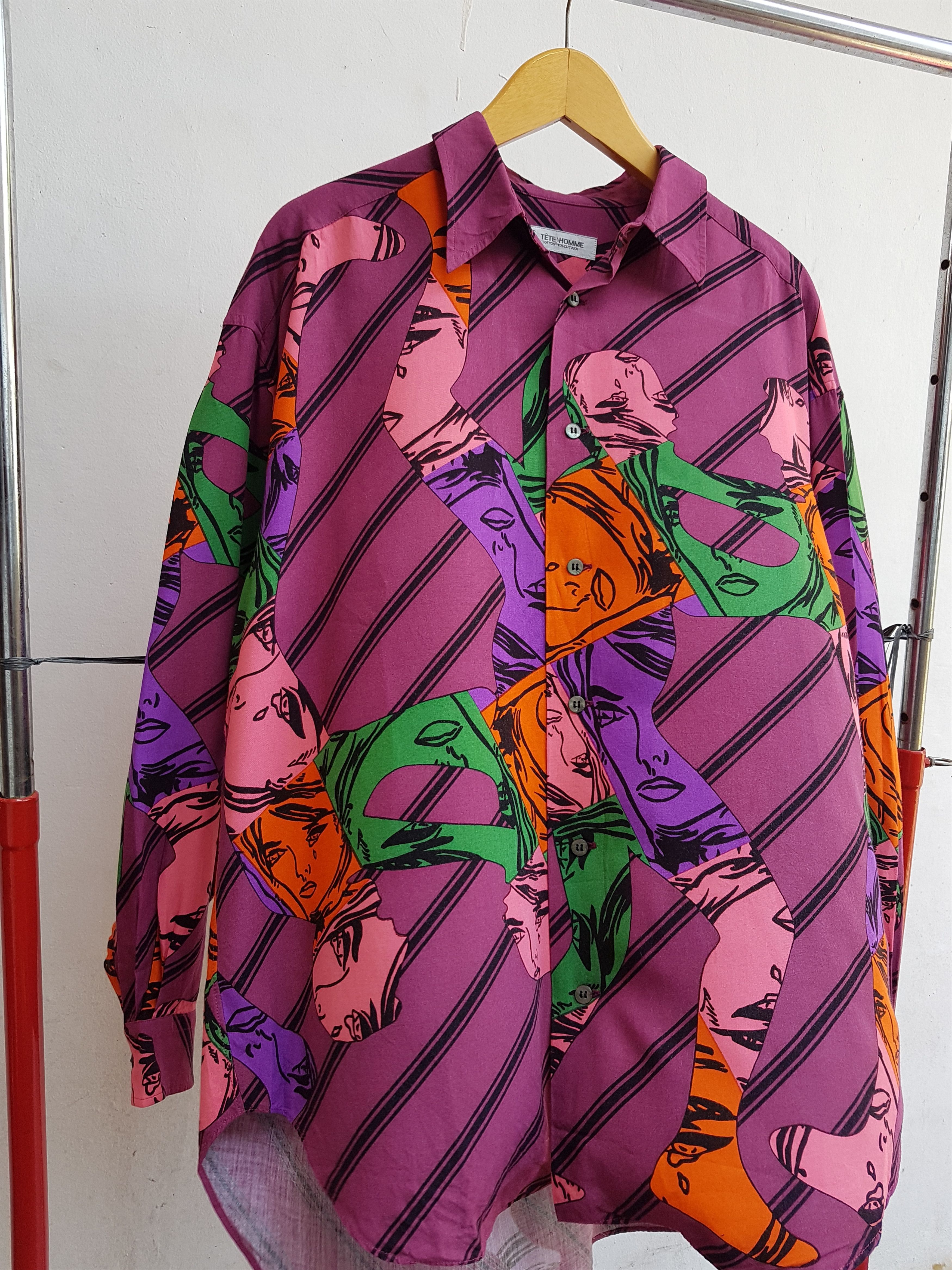 Issey Miyake Fit s to m, Made In Japan Tete Homme Luxury Art Shirt Size US M / EU 48-50 / 2 - 7 Thumbnail