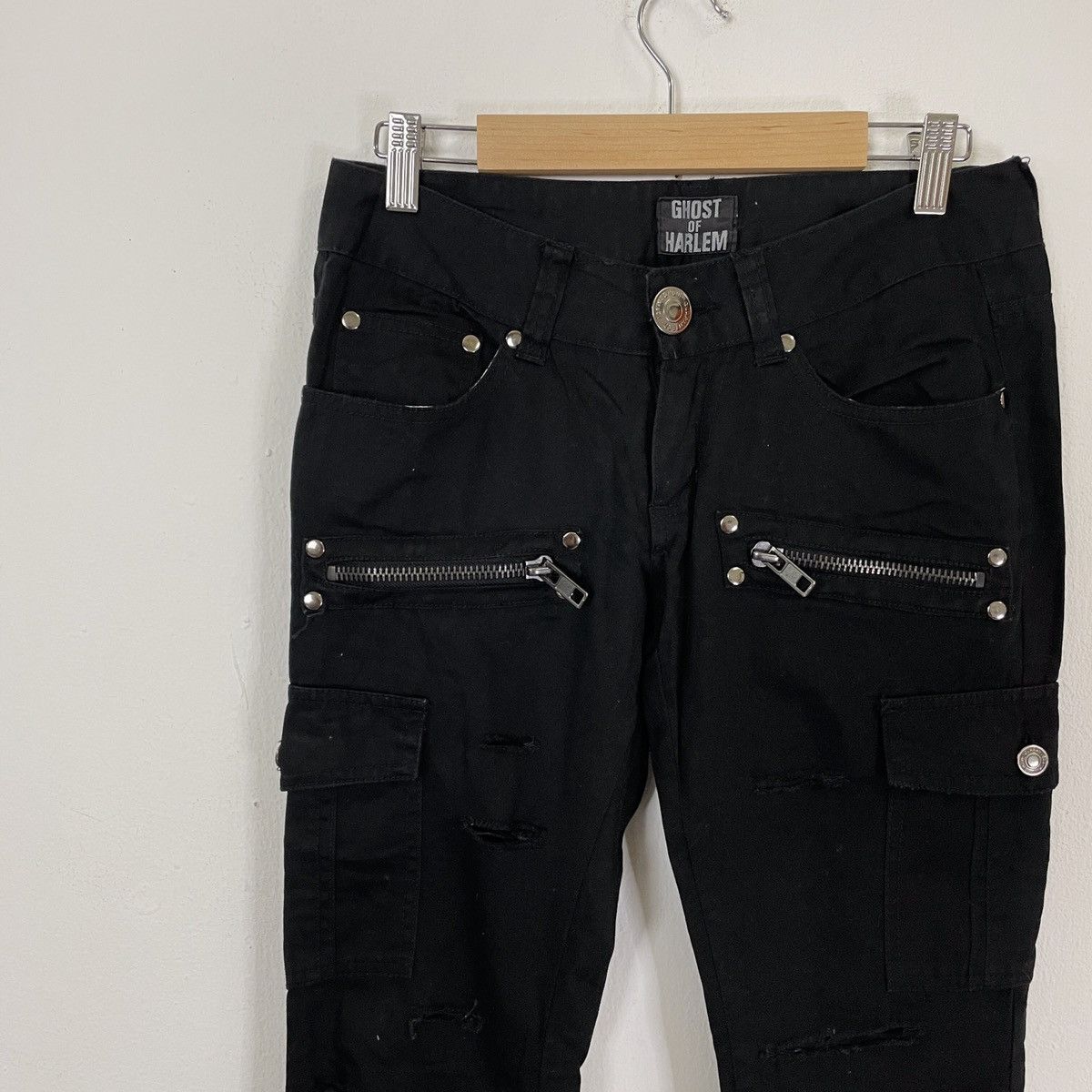 Japanese Brand Ghost Of Harlem Utility Multipocket Punk Style Cargo Pants Size US 29 - 3 Thumbnail