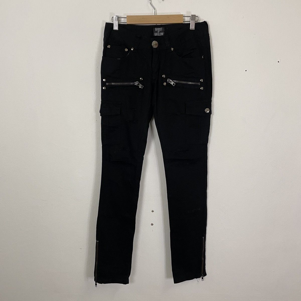 Japanese Brand Ghost Of Harlem Utility Multipocket Punk Style Cargo Pants Size US 29 - 1 Thumbnail
