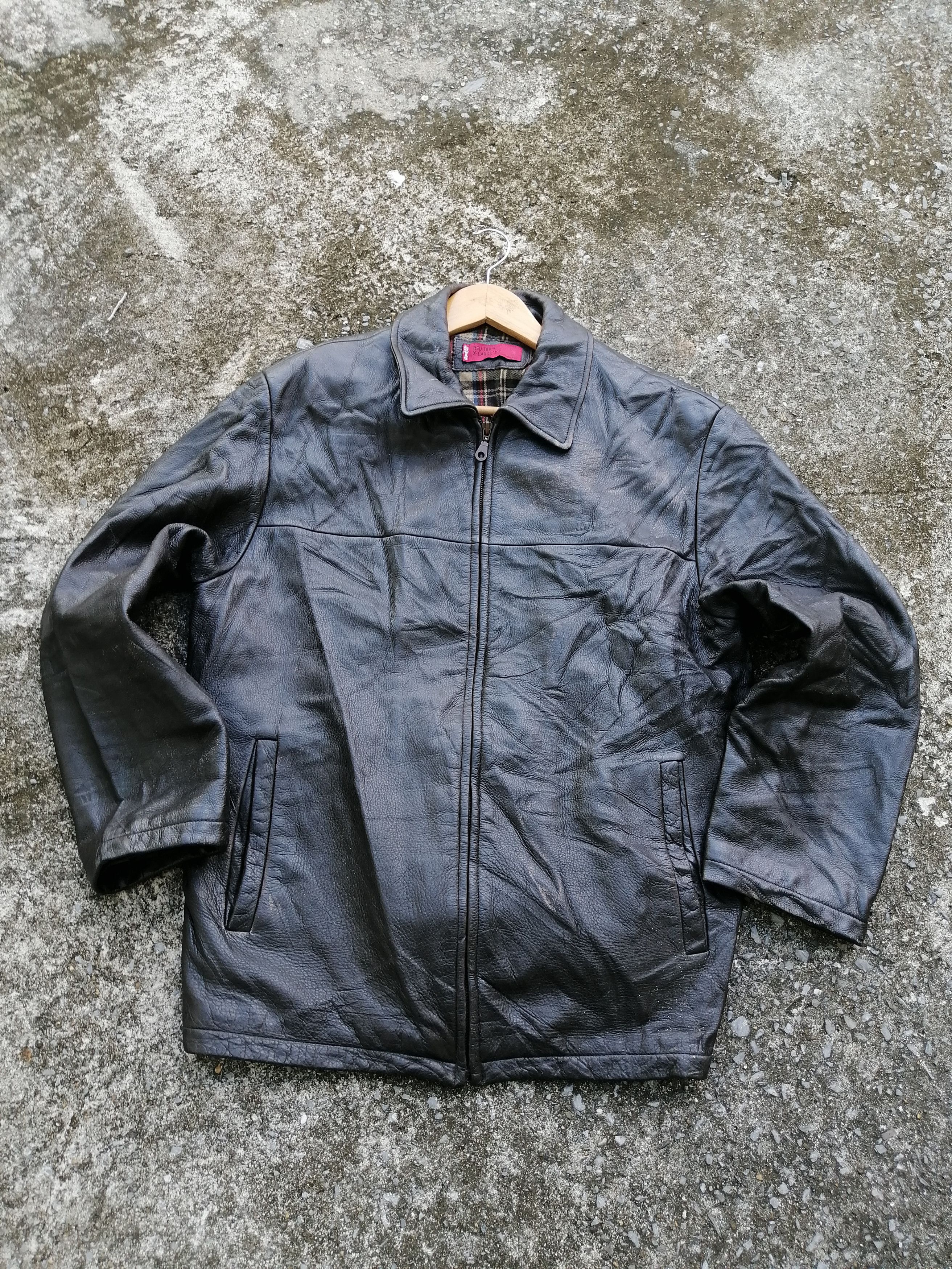 Levi's × Levi's Vintage Clothing × Vintage Vintage Levi's Red Tab Leather Jacket Size US L / EU 52-54 / 3 - 1 Thumbnail