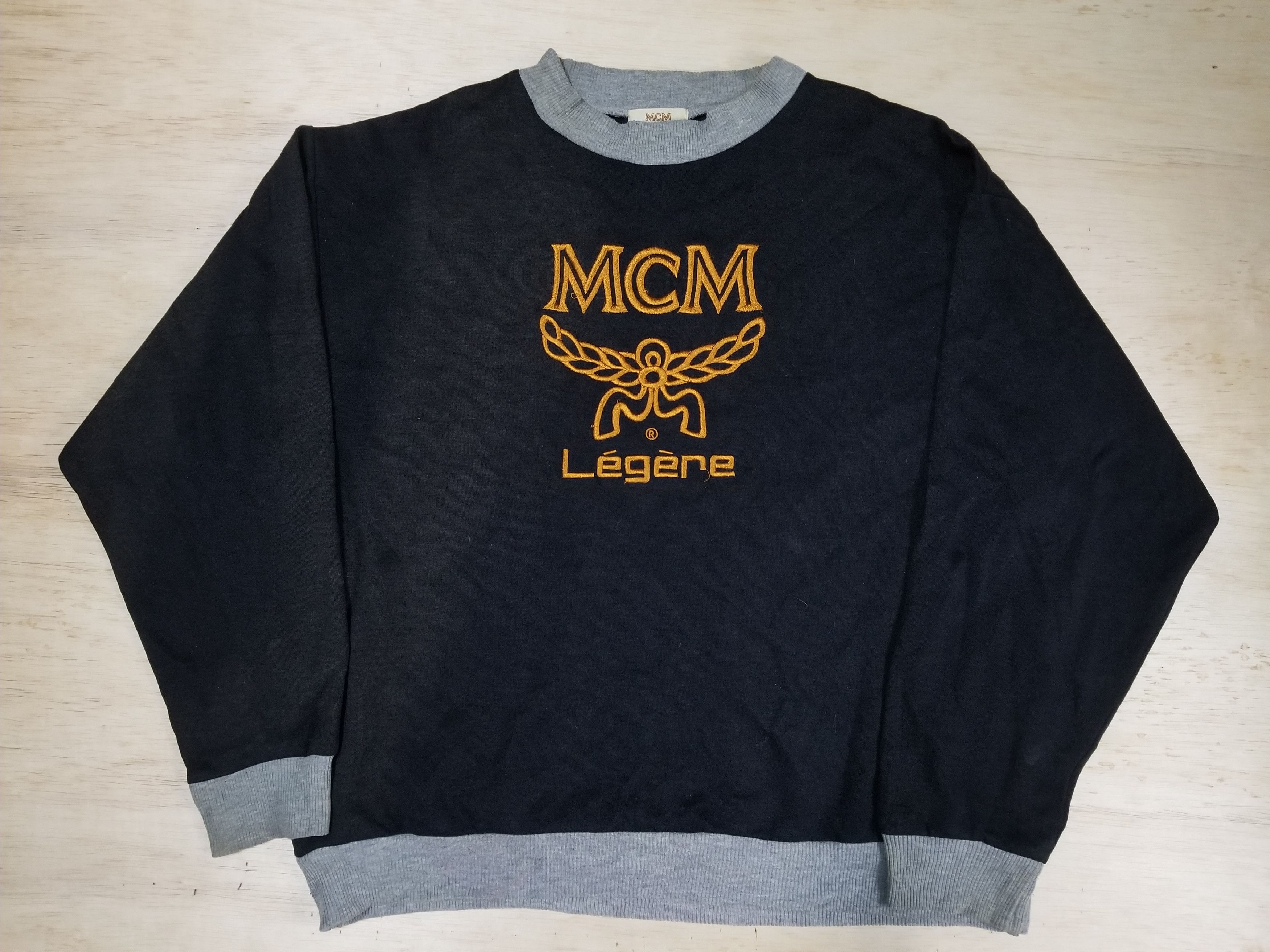 Pre-owned Mcm X Vintage Mcm Big Logo In Black