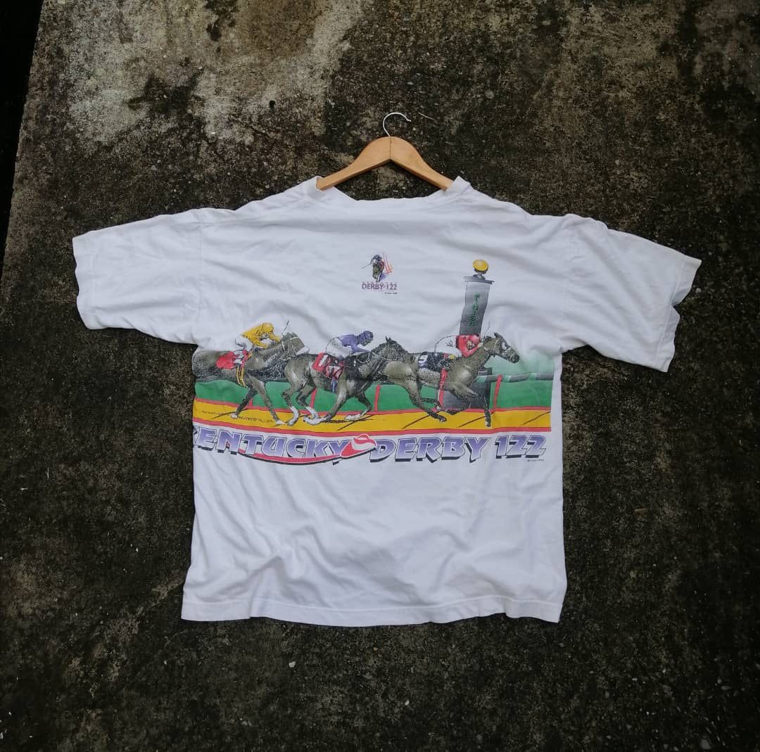Champs Sport Vintage 90s Champ Kentucky Derby 122 Tee Size US XL / EU 56 / 4 - 2 Thumbnail