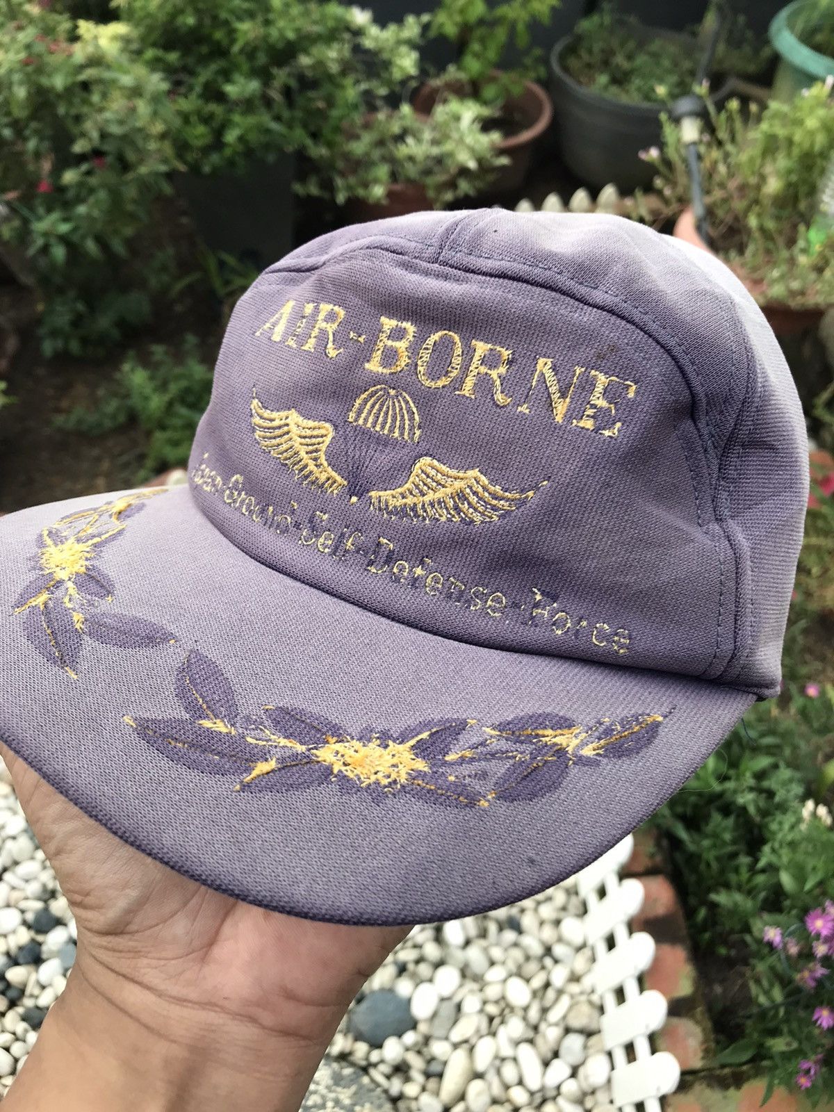 Vintage VTG SUN-FADED AIR-BORNE CAP JAPAN 🇯🇵 Size ONE SIZE - 2 Thumbnail