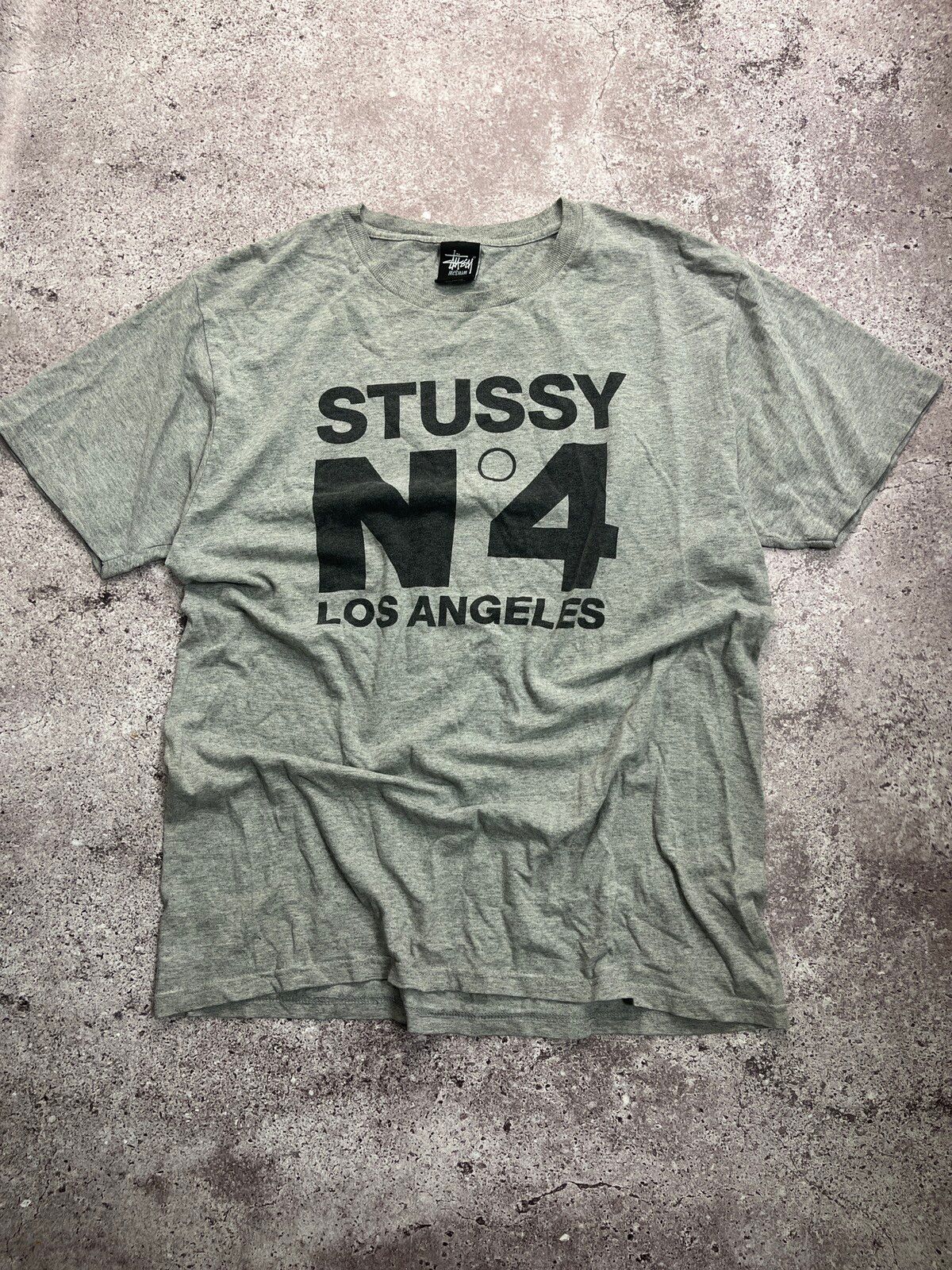 Pre-owned Stussy X Vintage Stussy Los Angeles Vintage Tee In Grey