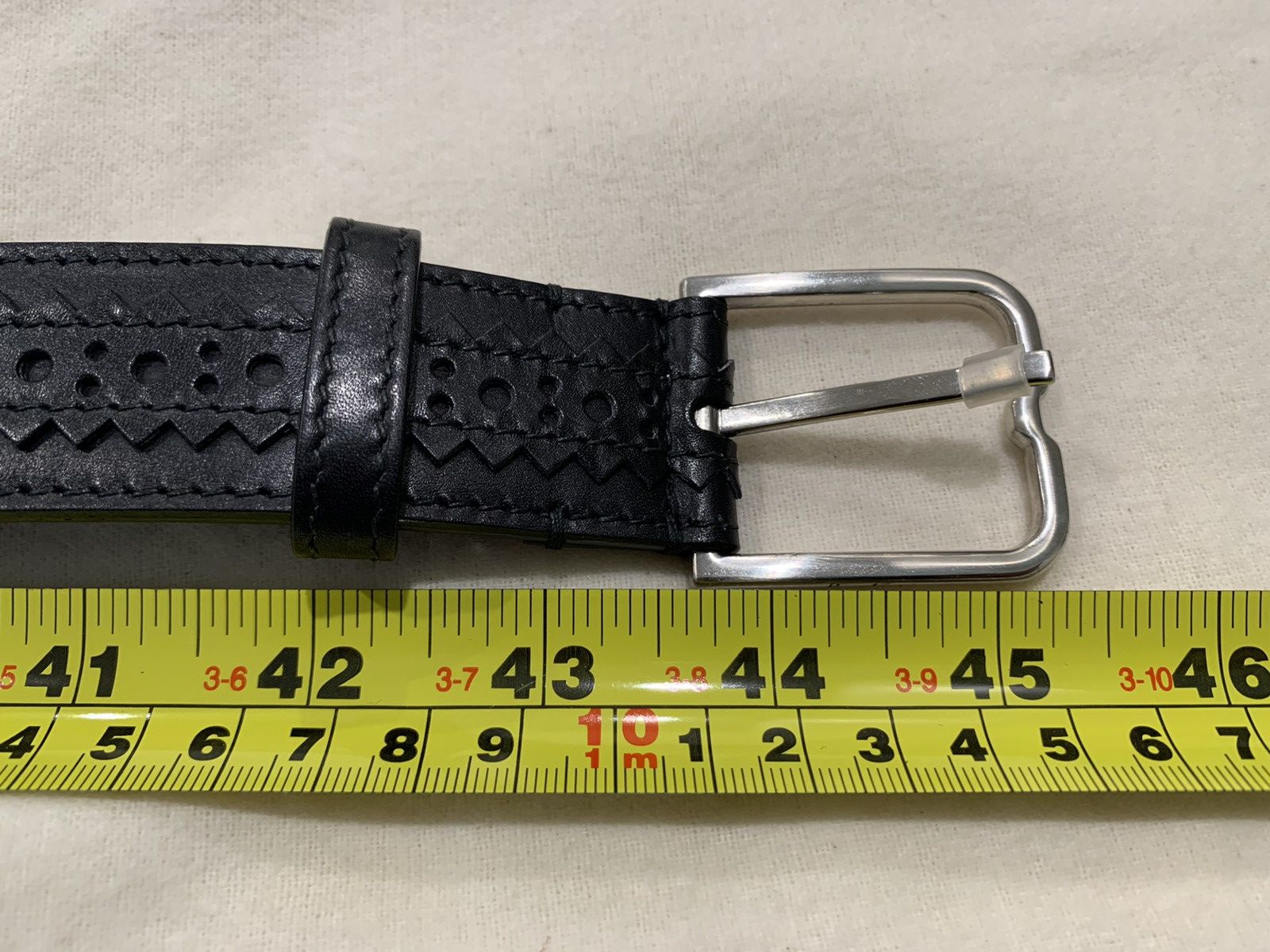 Berluti (NEW) Berluti SS’18 black floral engraved leather belt Size 32 - 4 Thumbnail