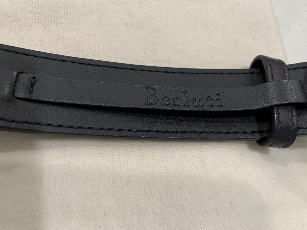 Berluti (NEW) Berluti SS’18 black floral engraved leather belt Size 32 - 5 Thumbnail