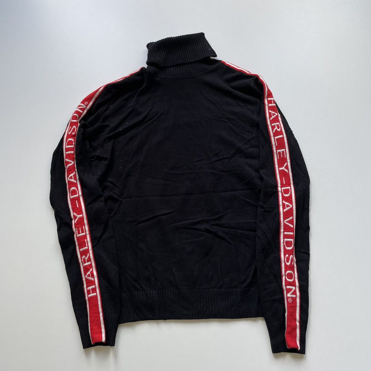 Harley Davidson × Vintage Vintage 2000s Harley Davidson Biker Turtle Neck Knit Sweater Size L / US 10 / IT 46 - 1 Thumbnail