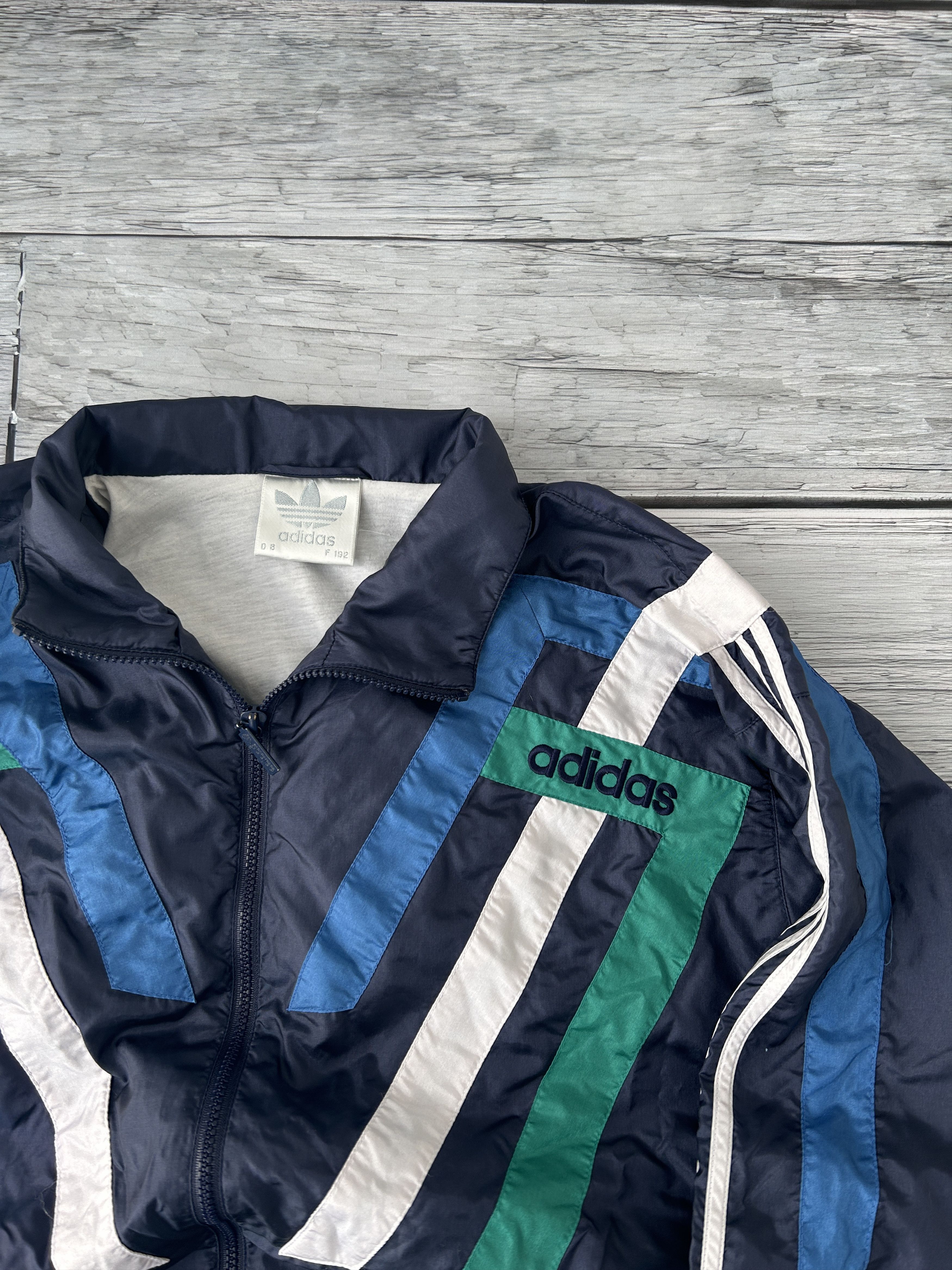Adidas × Vintage Vintage Adidas Big Logo Hooodie Zip Up Jacket 90s Size US L / EU 52-54 / 3 - 3 Thumbnail
