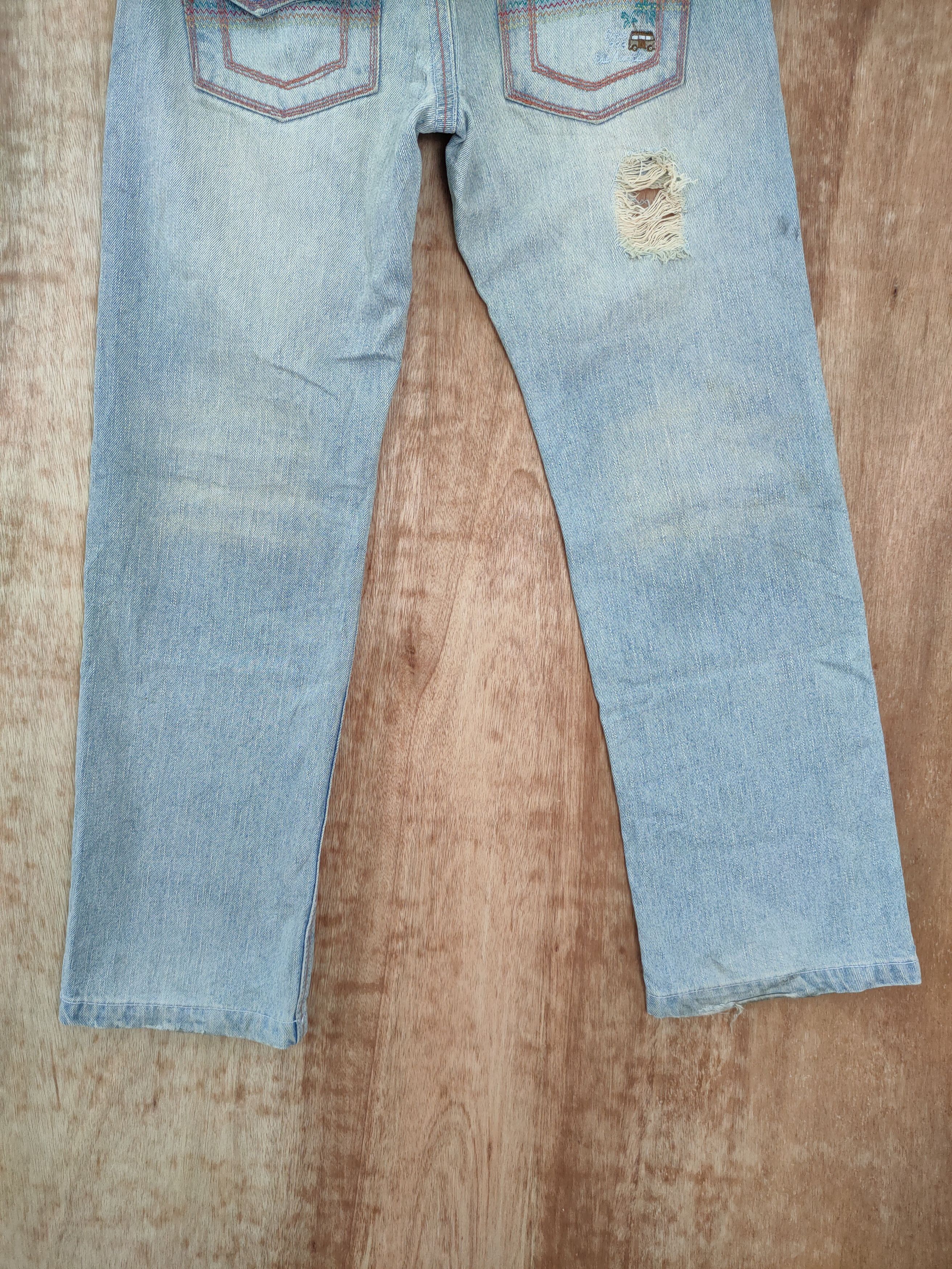 Japanese Brand DLL Blue Moon blue distressed denim jeans pants #46-088DLL Size US 30 / EU 46 - 8 Thumbnail