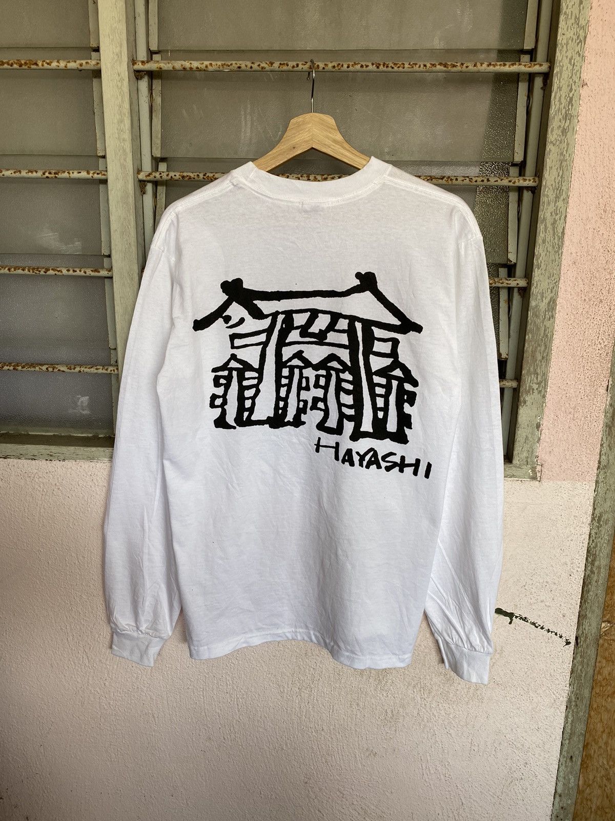 Anvil × Band Tees ⚡️Rare⚡️ Vintage Hayashi Spellout Long Sleeve Size US M / EU 48-50 / 2 - 5 Thumbnail