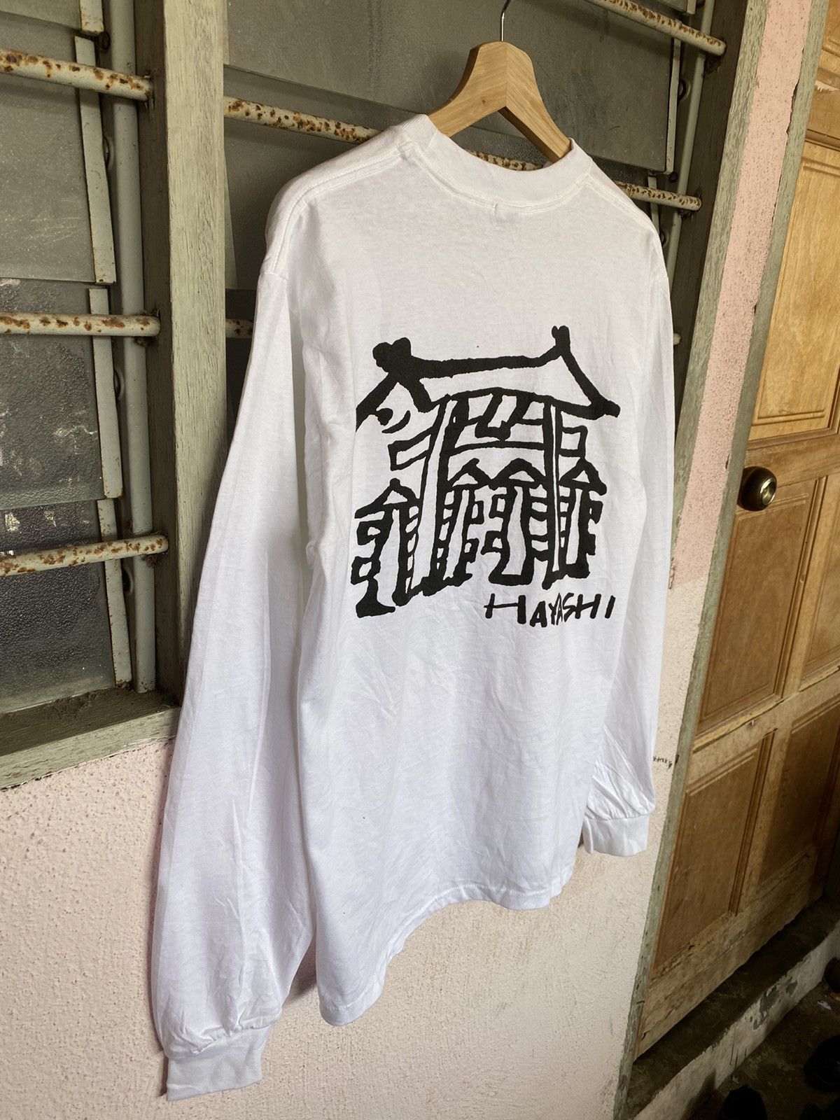 Anvil × Band Tees ⚡️Rare⚡️ Vintage Hayashi Spellout Long Sleeve Size US M / EU 48-50 / 2 - 3 Thumbnail