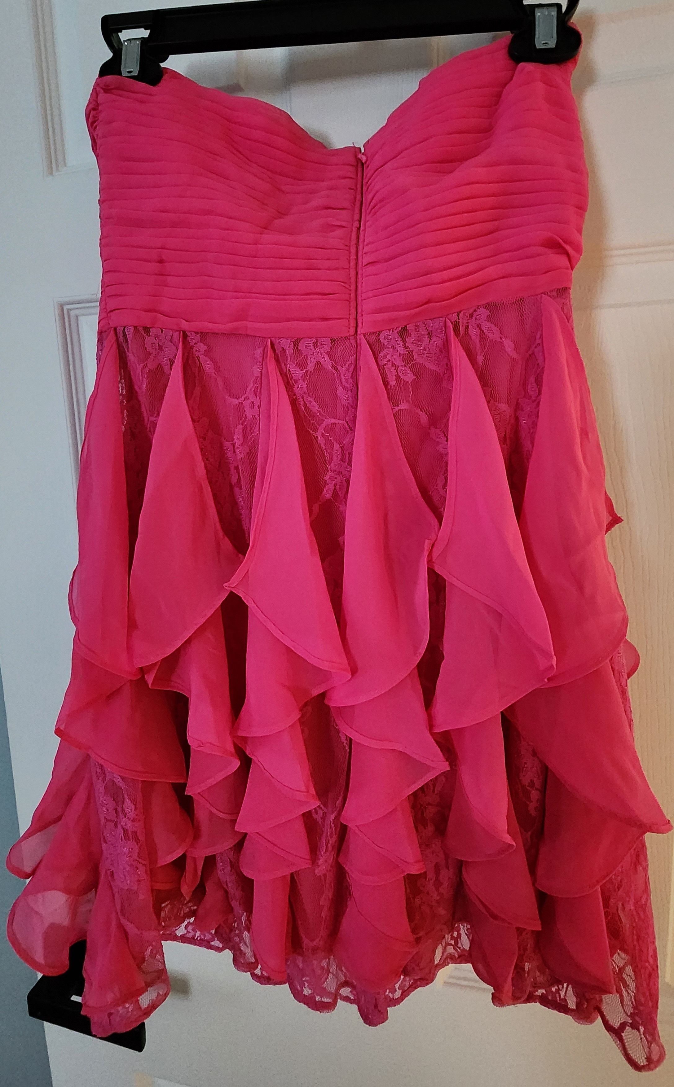 Other Arden B Barbie Hot Pink Lace Strapless Dress Small Size S / US 4 / IT 40 - 2 Thumbnail