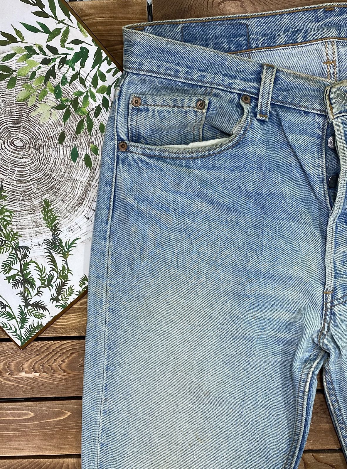 Levi's Vintage Clothing Vintage 90’s 501 made In Usa natural faded size 34 Size US 34 / EU 50 - 8 Thumbnail