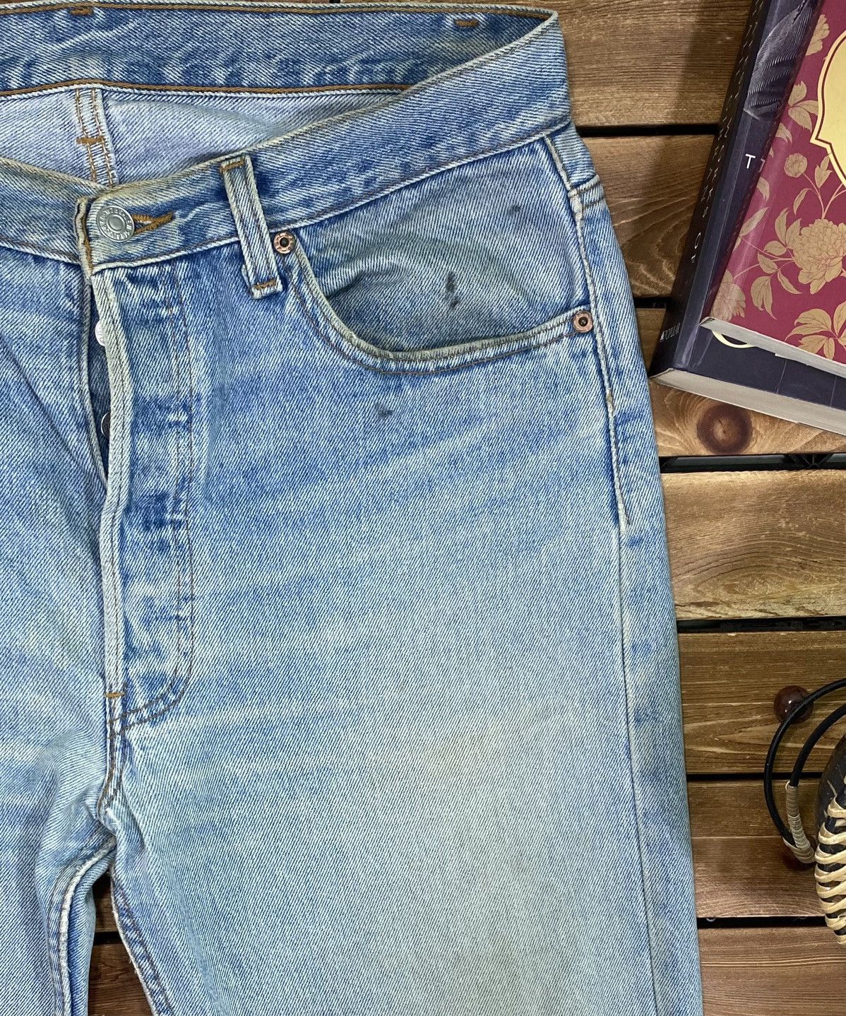 Levi's Vintage Clothing Vintage 90’s 501 made In Usa natural faded size 34 Size US 34 / EU 50 - 7 Thumbnail