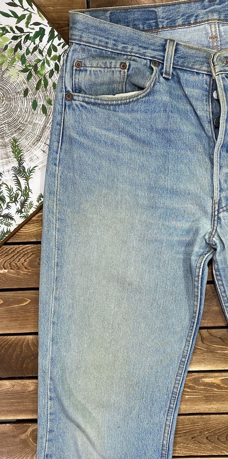 Levi's Vintage Clothing Vintage 90’s 501 made In Usa natural faded size 34 Size US 34 / EU 50 - 6 Thumbnail