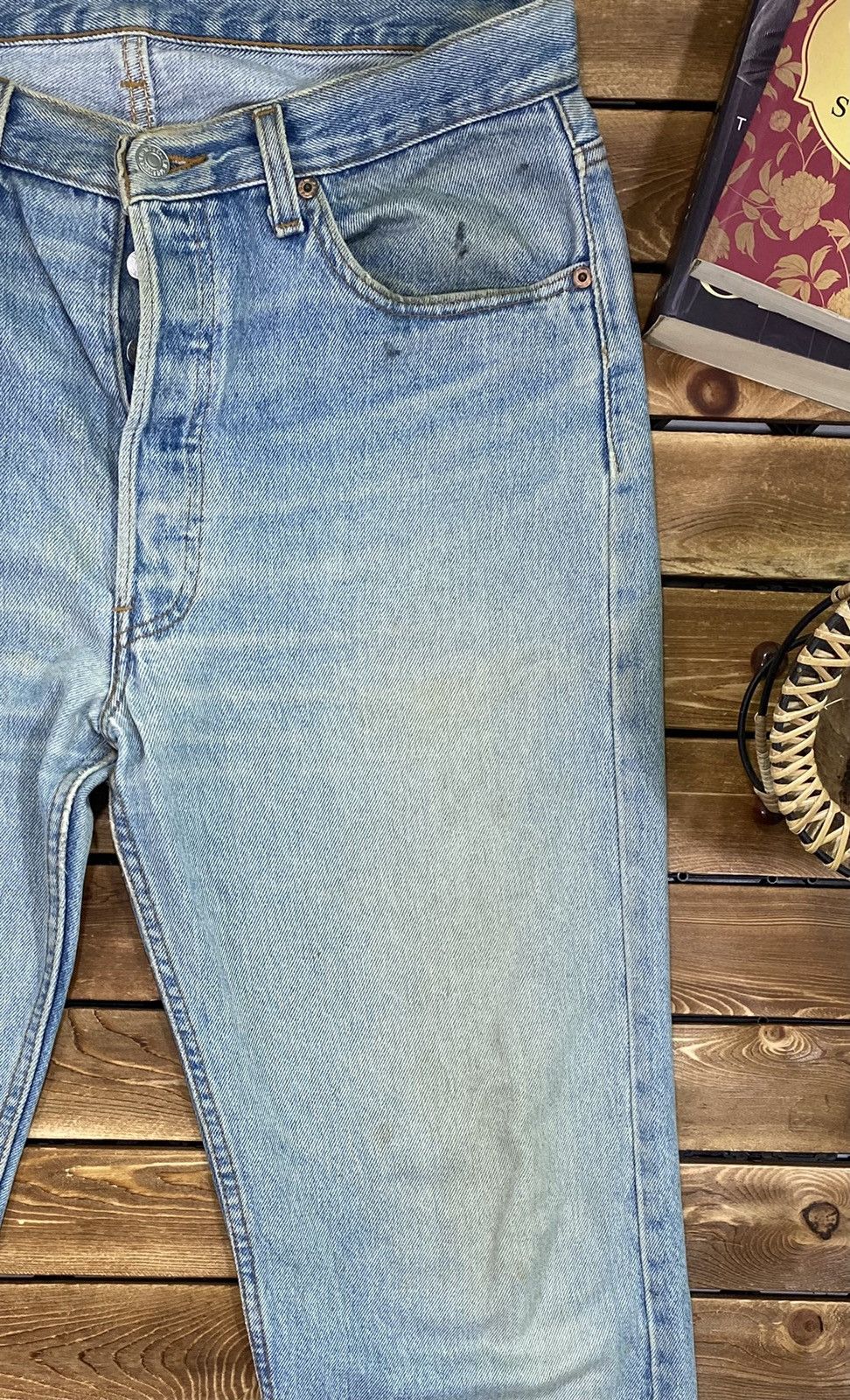 Levi's Vintage Clothing Vintage 90’s 501 made In Usa natural faded size 34 Size US 34 / EU 50 - 5 Thumbnail