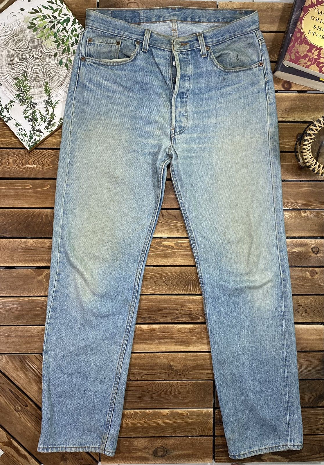 Levi's Vintage Clothing Vintage 90’s 501 made In Usa natural faded size 34 Size US 34 / EU 50 - 2 Thumbnail